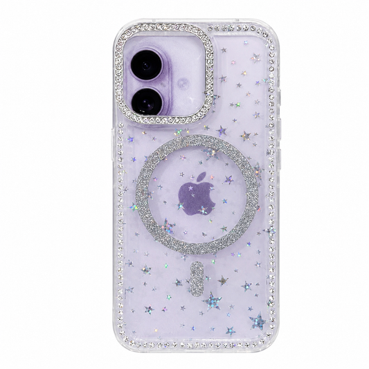CASE GLITTER MGS PLATA IPH 16
