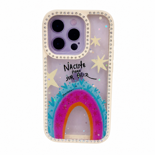 CASE DIAMOND DOBLE AIRCOIRIS IPH 15 PRO