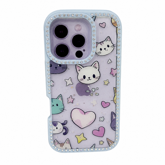 CASE DIAMOND DOBLE CAT IPH 15 PRO
