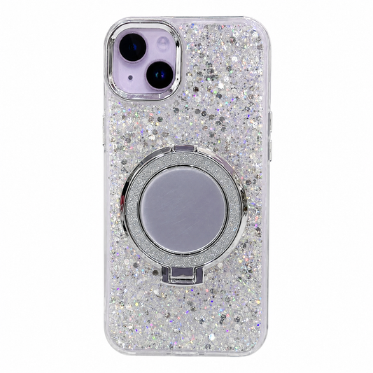 CASE ESPEJO PLATEADO CON SOPORTE IPH 14/15 PLUS