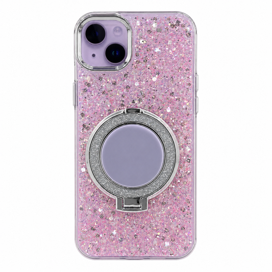 CASE ESPEJO ROSA CON SOPORTE IPH 14/15 PLUS