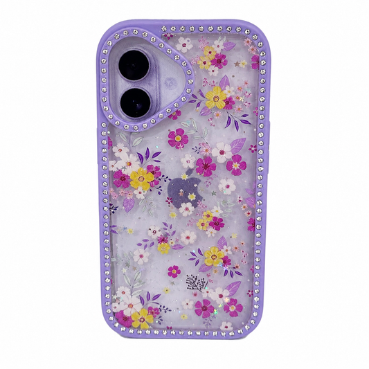 CASE DIAMOND DOBLE FLORES IPH 17