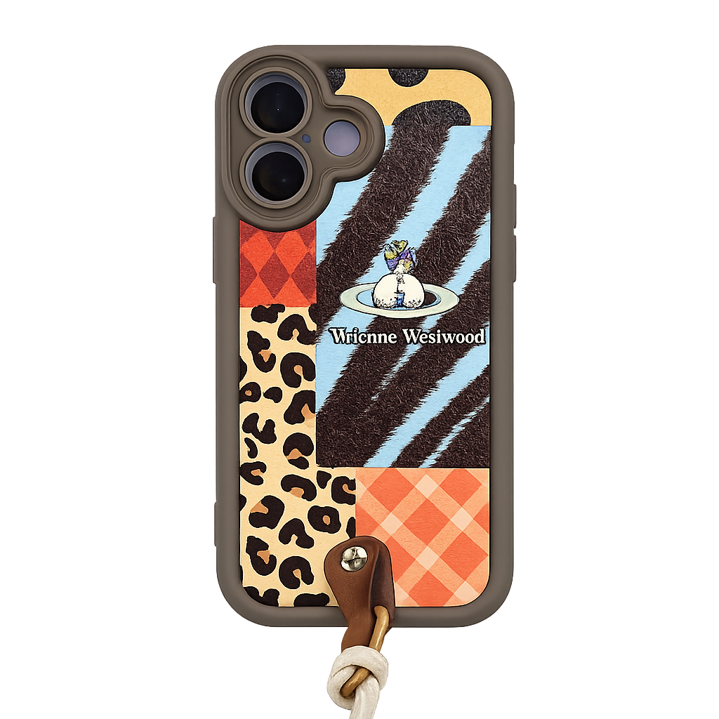 CASE ANTIGOLPE A PRINT COLORS CON STRAP IPH 17