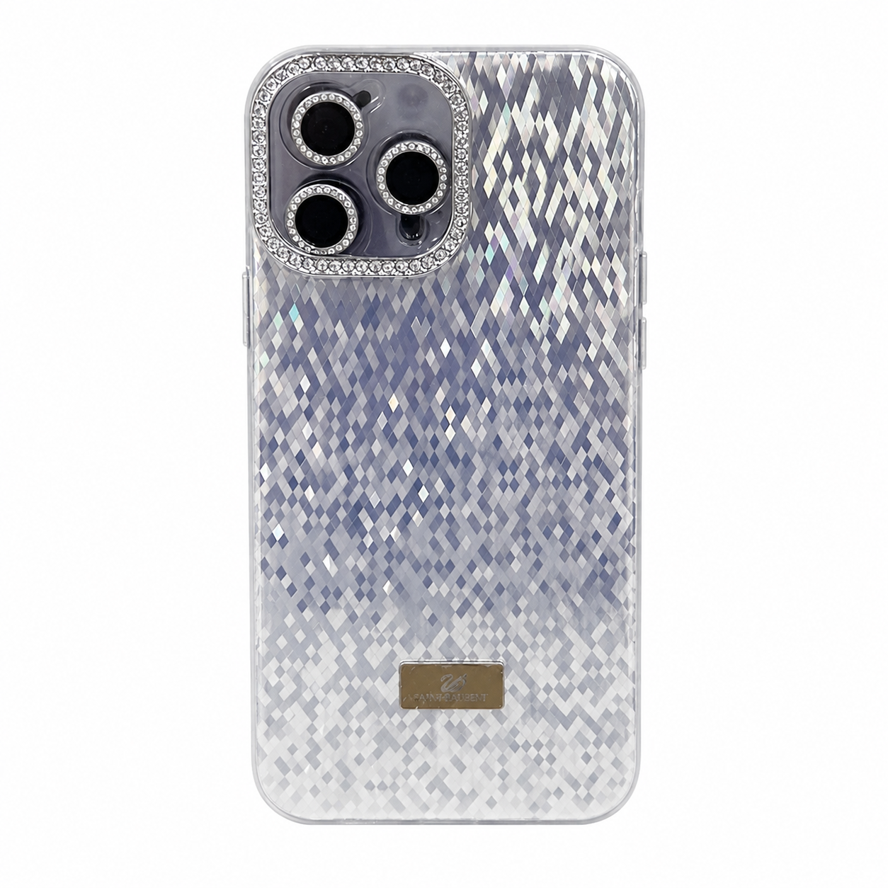 COMBO SWAROVSKI PLATEADO IPH 12 PRO MAX
