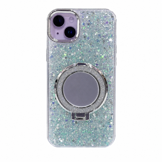 CASE ESPEJO VERDE MANZANA CON SOPORTE IPH 14/15 PLUS