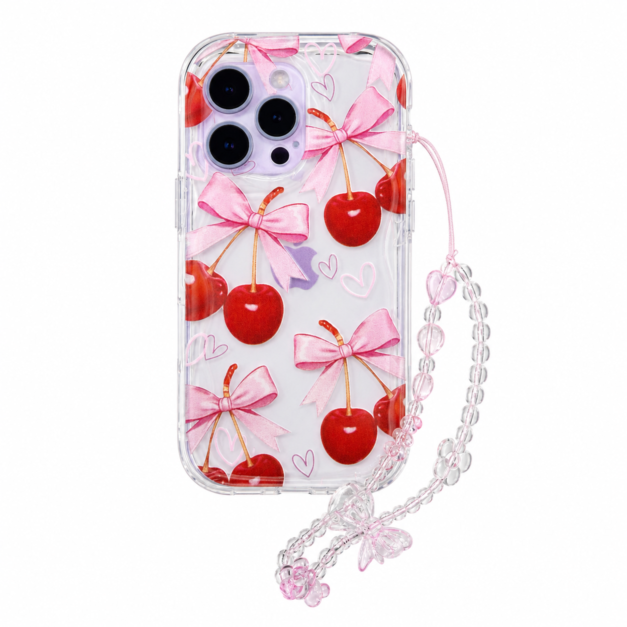 CASE COQUETTE CEREZAS Y STRAP IPH 16 PRO