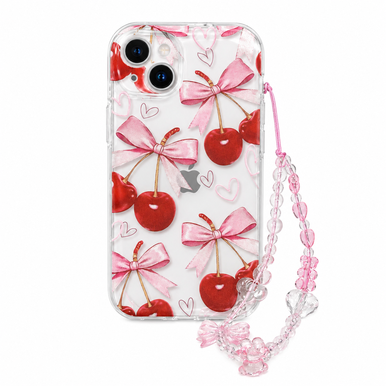 CASE CEREZA ROJA CON STRAP IPH 14/15 PLUS