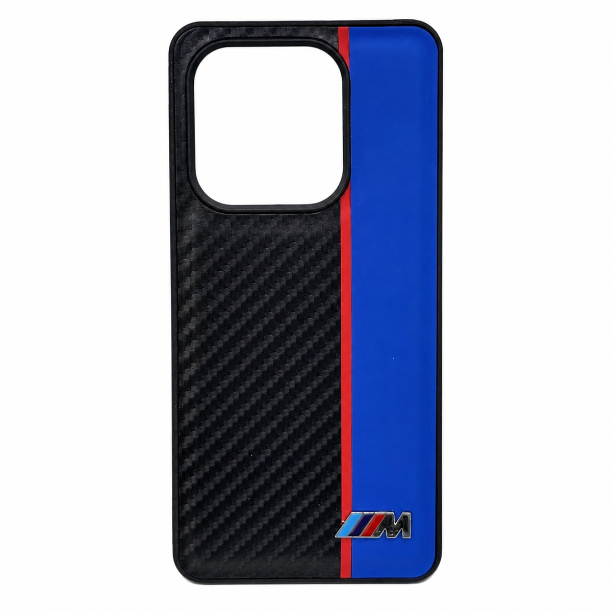 CASE FIBRA Y CUERO AZUL BMW RM NOTE 14 4G