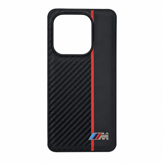 CASE FIBRA Y CUERO NEGRO BMW RM NOTE 14 4G