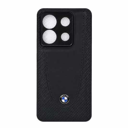 CASE FIBRA Y CUERO NEGRO BMW RM NOTE 13 PRO 5G