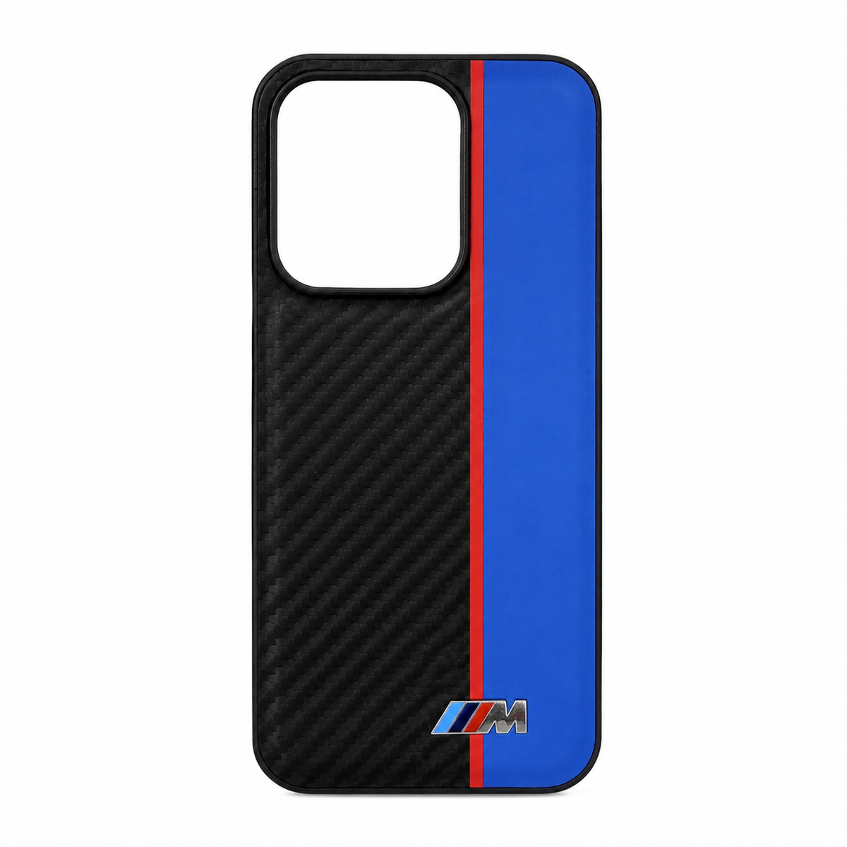 CASE FIBRA Y CUERO AZUL BMW RM 15C
