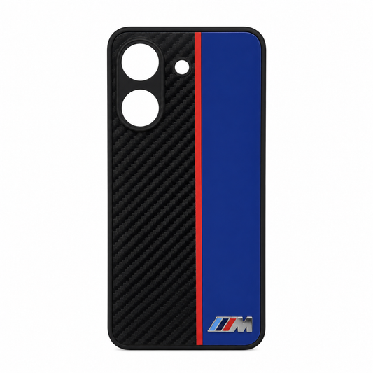 CASE FIBRA Y CUERO AZUL BMW RM 13C 4G