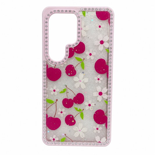 CASE DIAMOND DOBLE CEREZAS SM S24 ULTRA