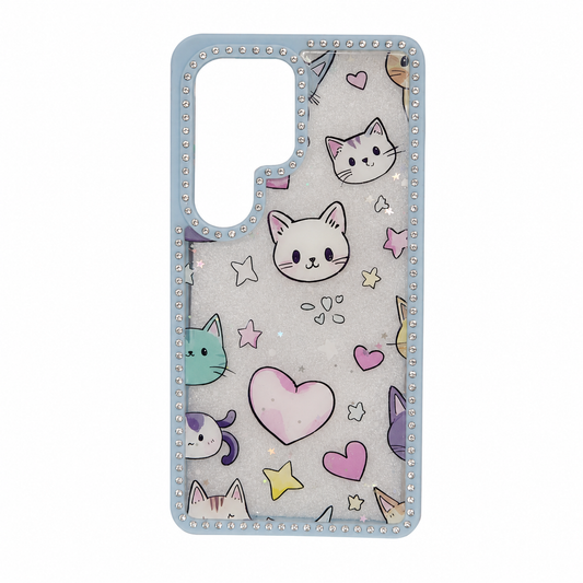 CASE DIAMOND DOBLE CAT SM S25 ULTRA