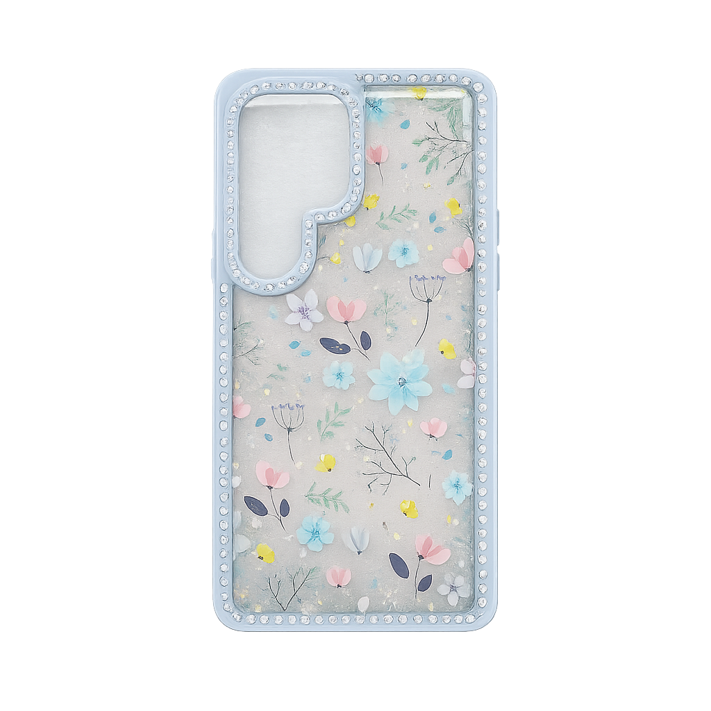 CASE DIAMOND DOBLE FLORES SM S25 ULTRA
