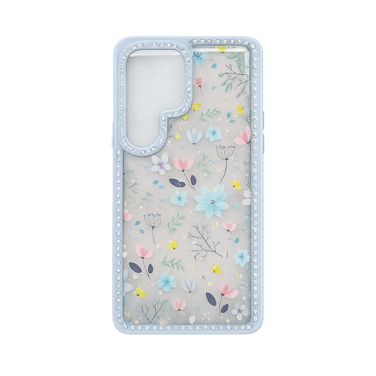 CASE DIAMOND DOBLE FLORES SM S25 ULTRA