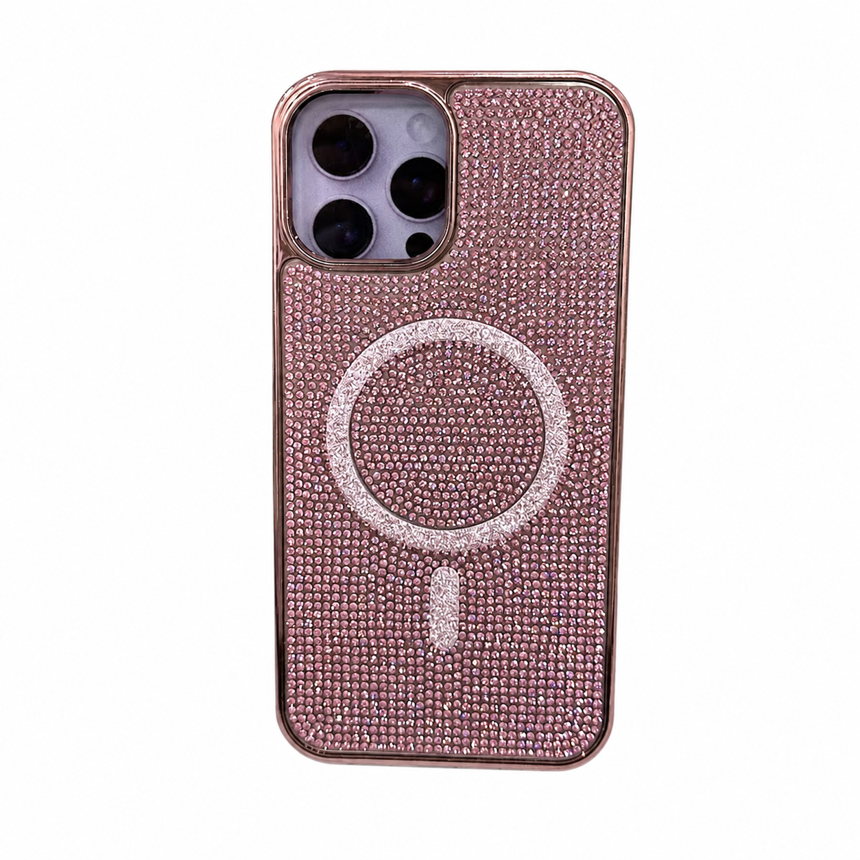 CASE PIEDRAS ORO ROSA MGS IPH 12 PRO MAX