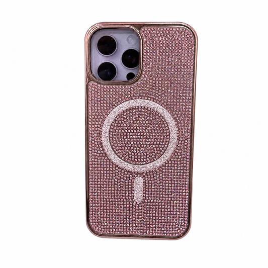 CASE PIEDRAS ORO ROSA MGS IPH 12 PRO MAX