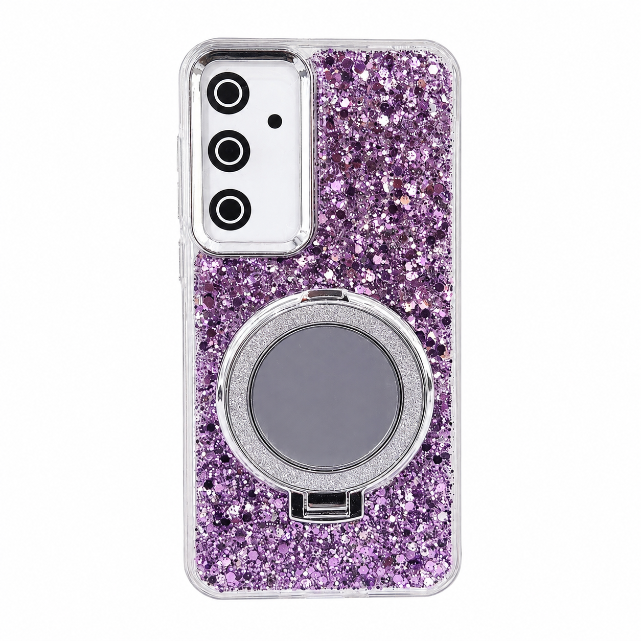 CASE ESPEJO LILA CON SOPORTE SM A35
