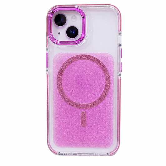 CASE ESCARCHA FUCSIA MGS IPH 13/14/15
