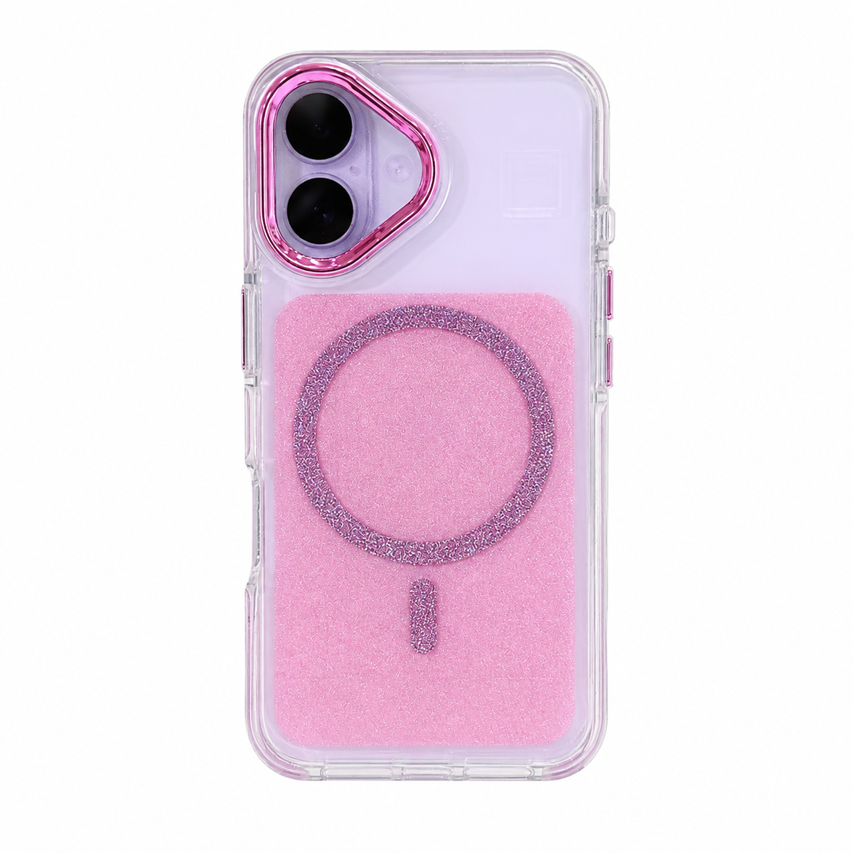 CASE ESCARCHA ROSA MGS IPH 16/IPH 17