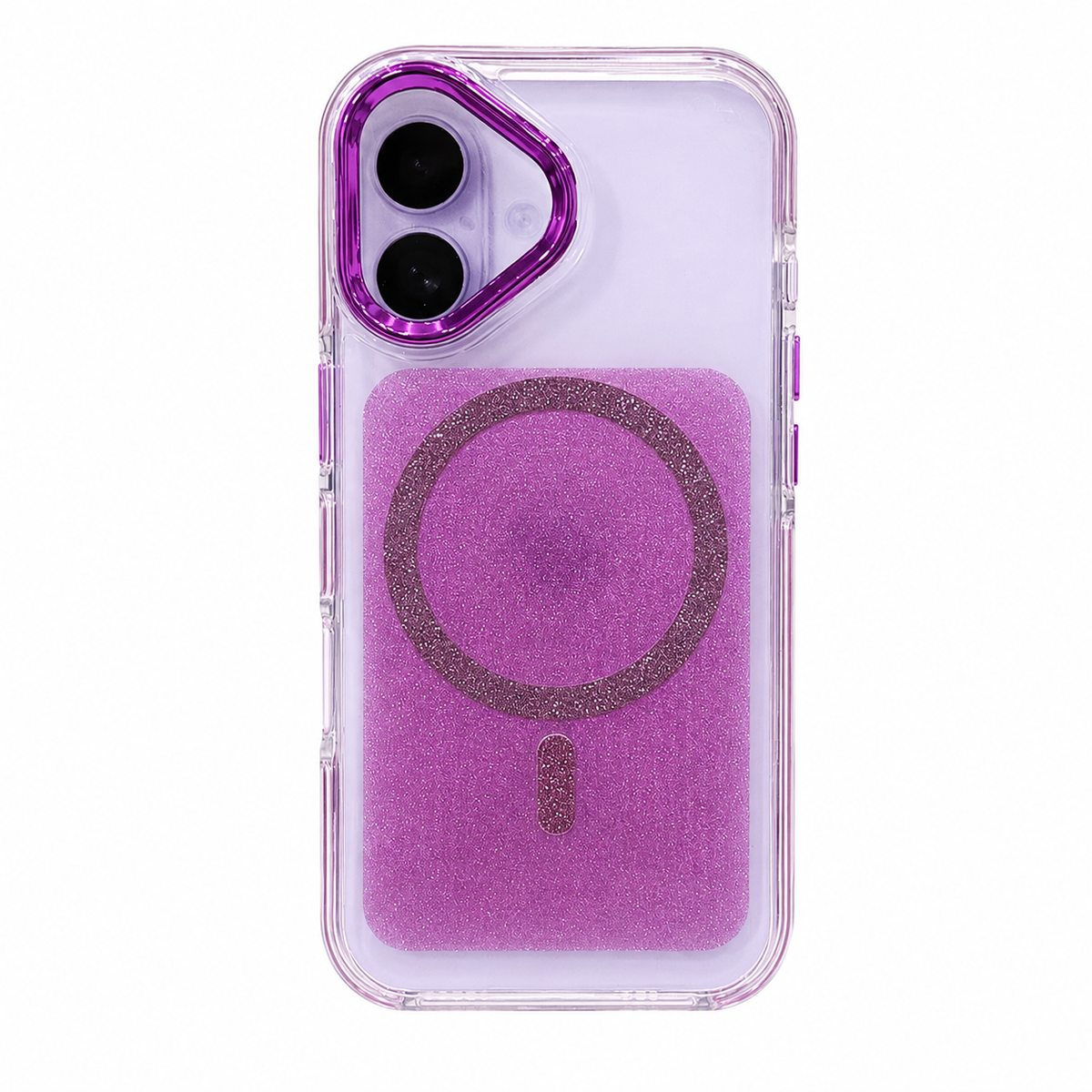 CASE ESCARCHA FUCSIA MGS IPH 16/IPH 17