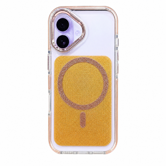 CASE ESCARCHA NARANJA MGS IPH 16/IPH 17