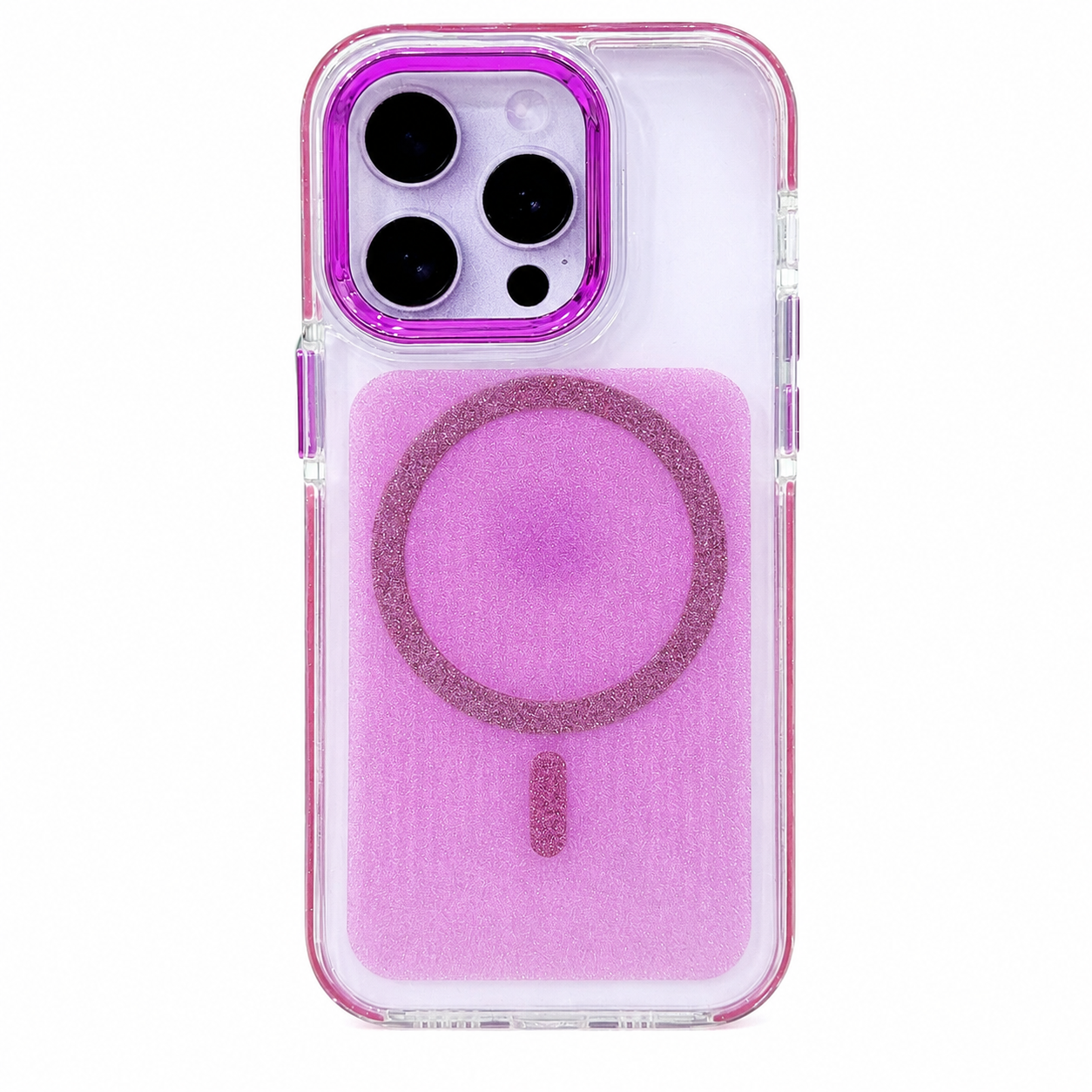 CASE ESCARCHA FUCSIA MGS IPH 15 PRO MAX