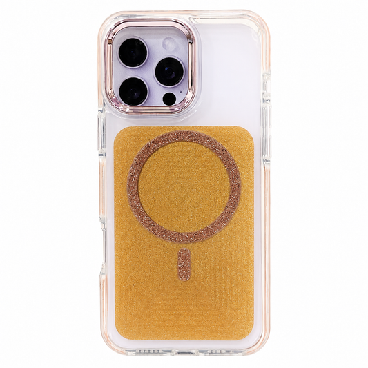 CASE ESCARCHA NARANJA MGS IPH 16 PRO