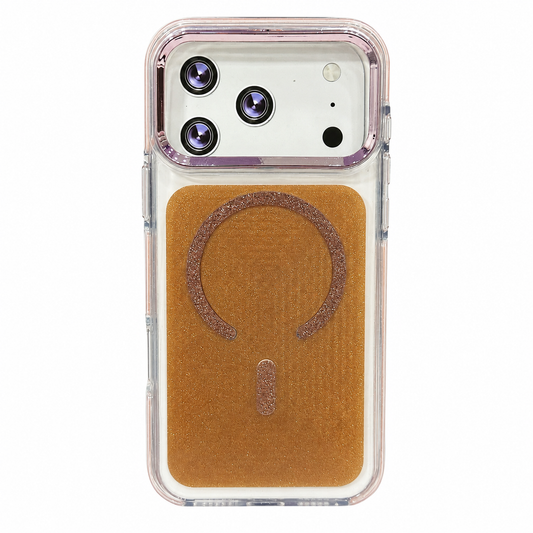 CASE ESCARCHA NARANJA MGS IPH 17 PRO MAX