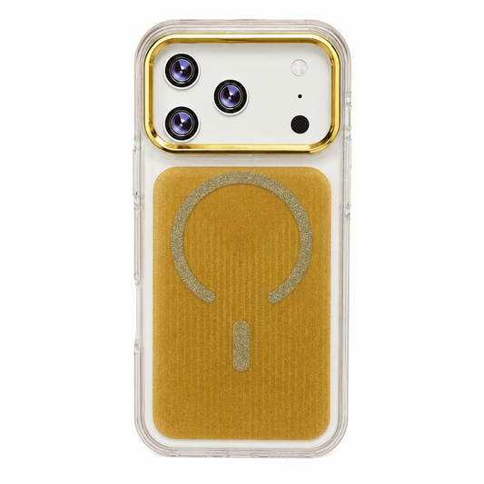 CASE ESCARCHA DORADO MGS IPH 17 PRO MAX