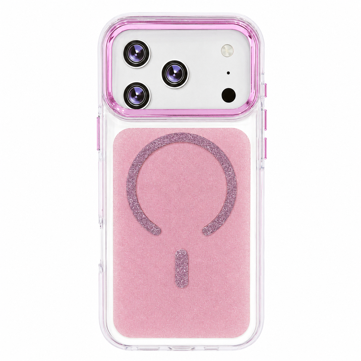 CASE ESCARCHA ROSA MGS IPH 17 PRO MAX