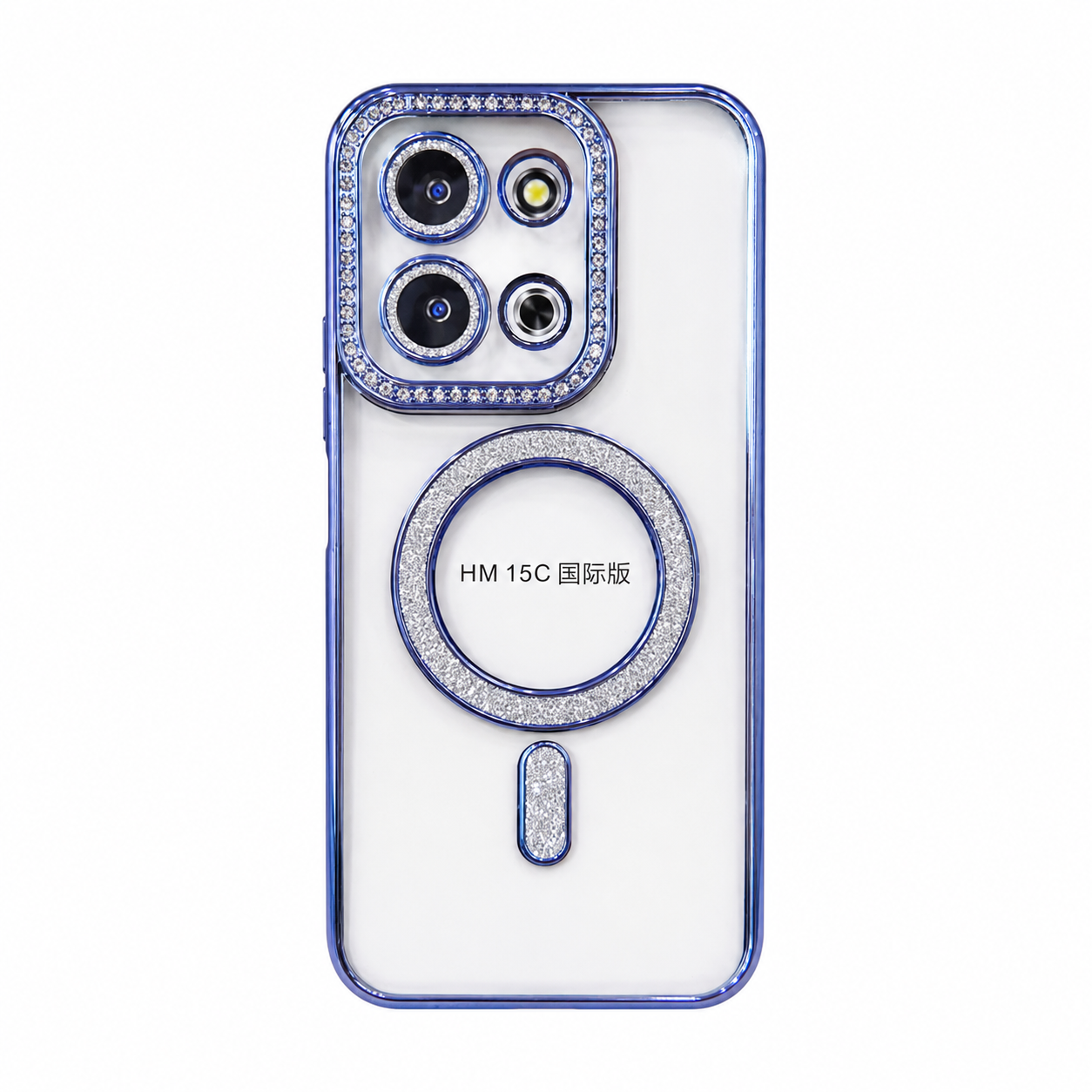 CASE DIAMANTADO AZUL REDMI 15C