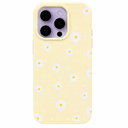 CASE MAGSAFE FLORES AMARILLAS CON STRAP IPH 16 PRO