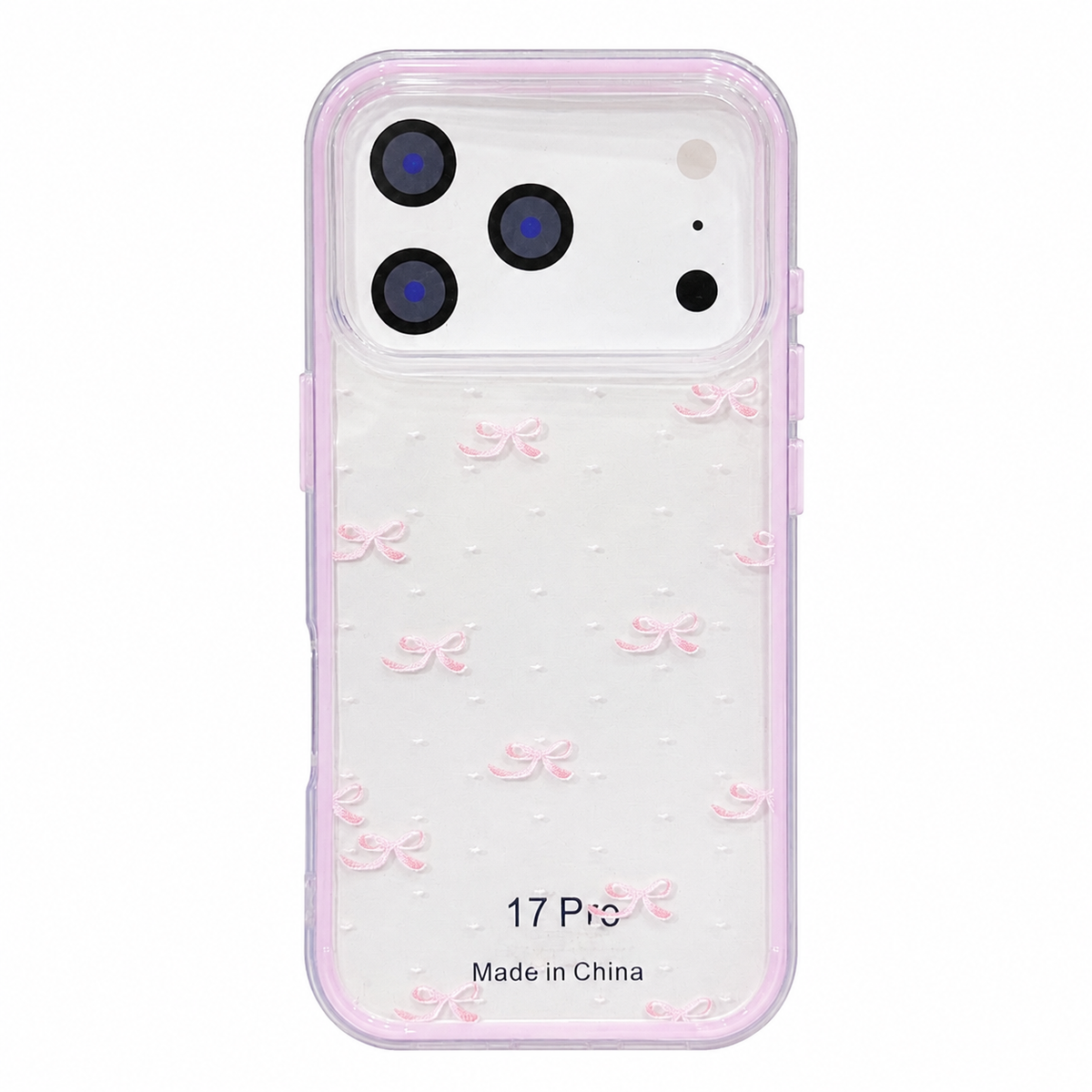 CASE DOBLE LACITOS ROSA IPH 17 PRO