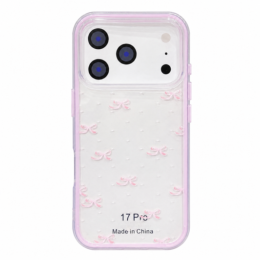 CASE DOBLE LACITOS ROSA IPH 17 PRO