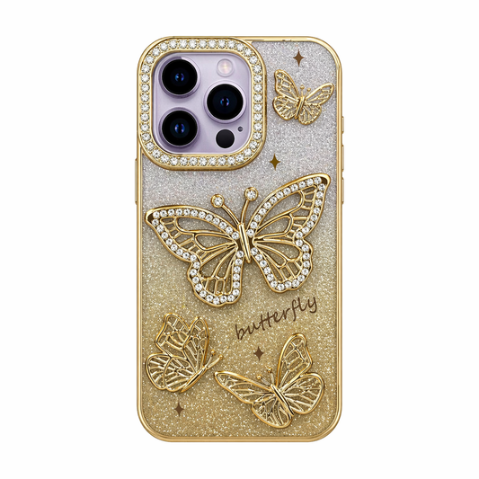 CASE MARIPOSA DORADA IPH 16 PRO