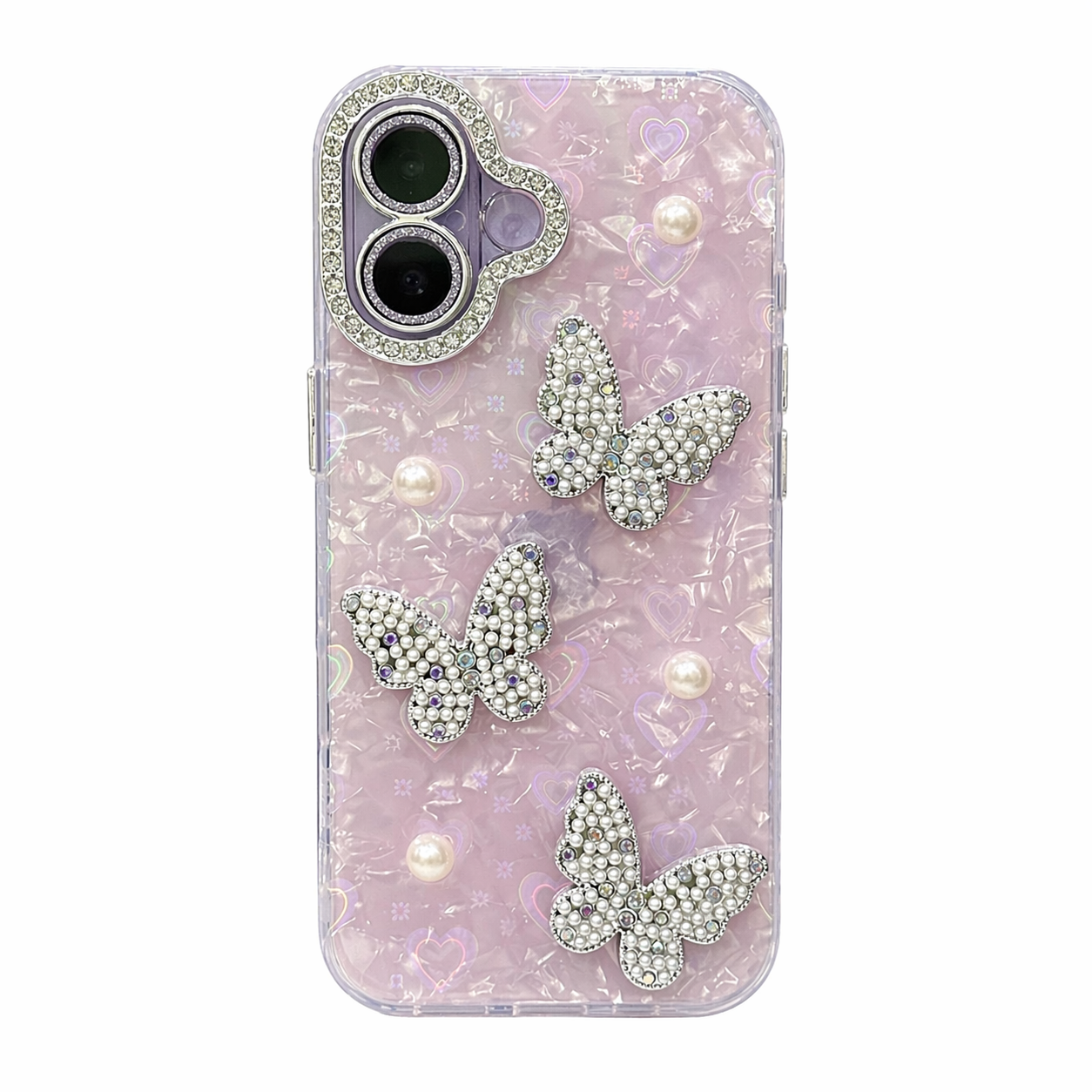 CASE MARIPOSA MARMOL ROSA IPH 16