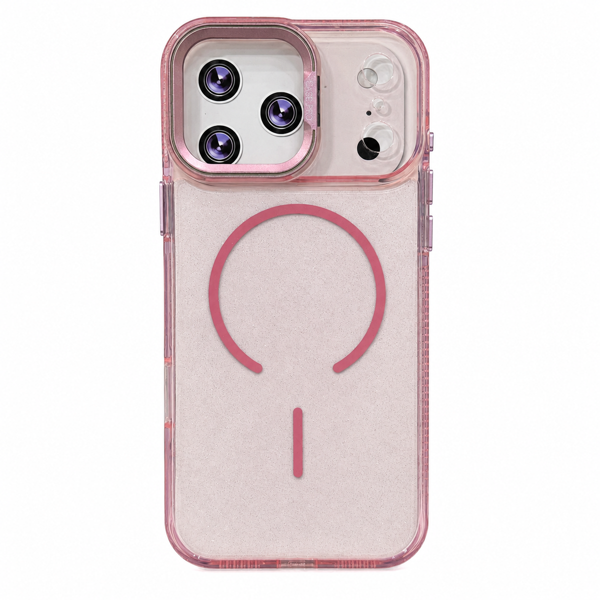CASE BRILLOS ROSA MGS ANTIGOLPES MAS SOPORTE IPH 17 PRO