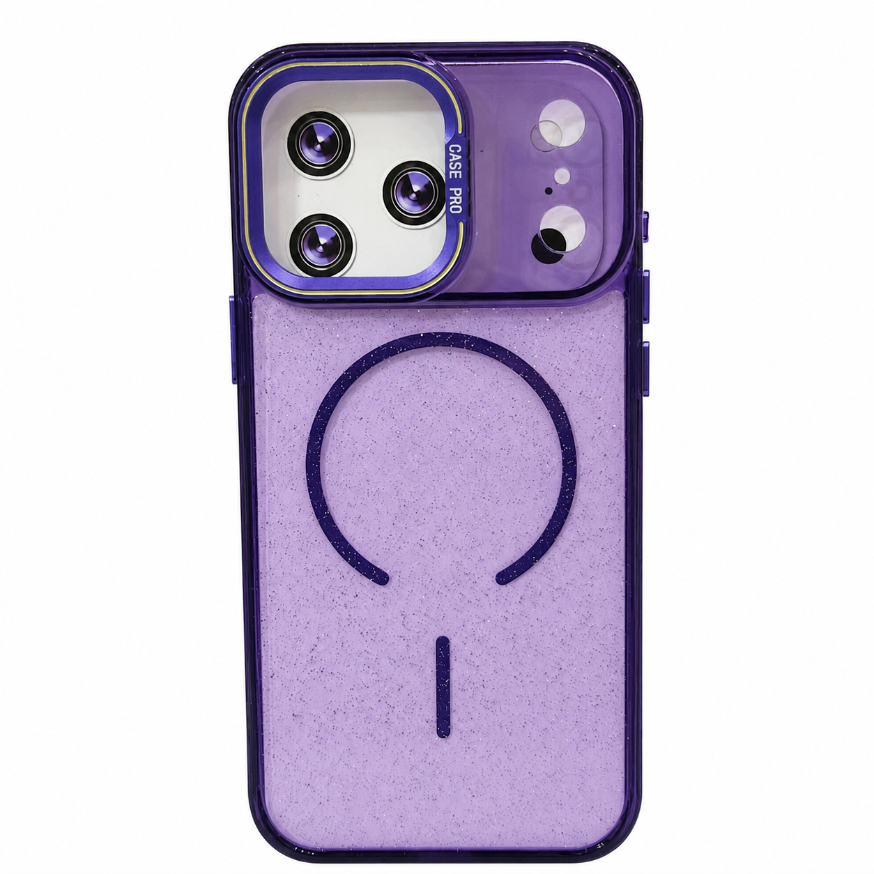 CASE BRILLOS MORADO MGS ANTIGOLPES MAS SOPORTE IPH 17 PRO