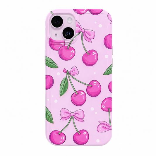 CASE CEREZAS FUCSIA IPH 14/15 PLUS