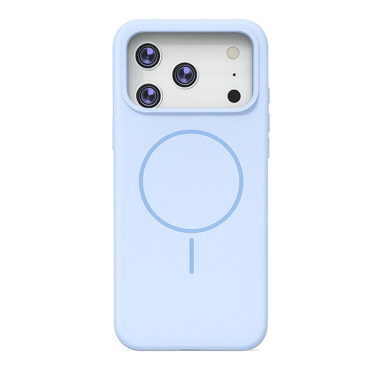 CASE SILICON ORIGINAL MGS AZUL PASTEL IPH 17 PRO MAX
