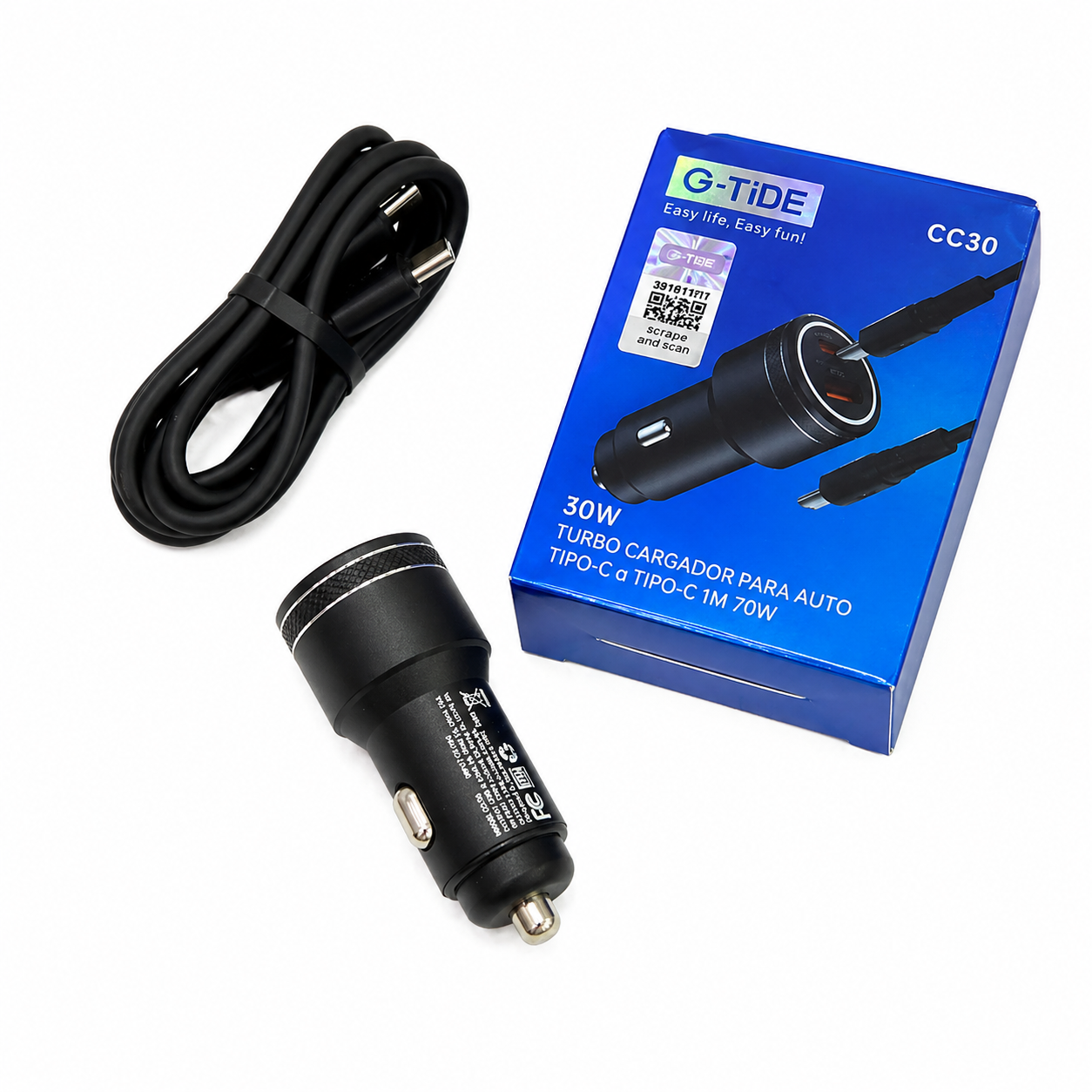 Cargador CC30 NEGRO G-TIDE