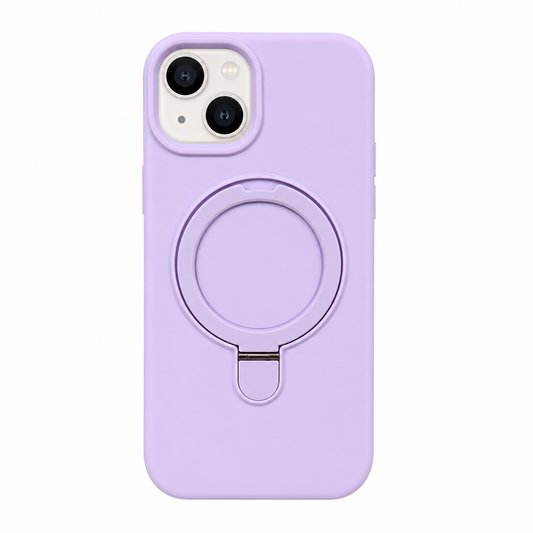 CASE SILICONA ORIGINAL LILA CON SOPORTE MGS IPH 13/14/15