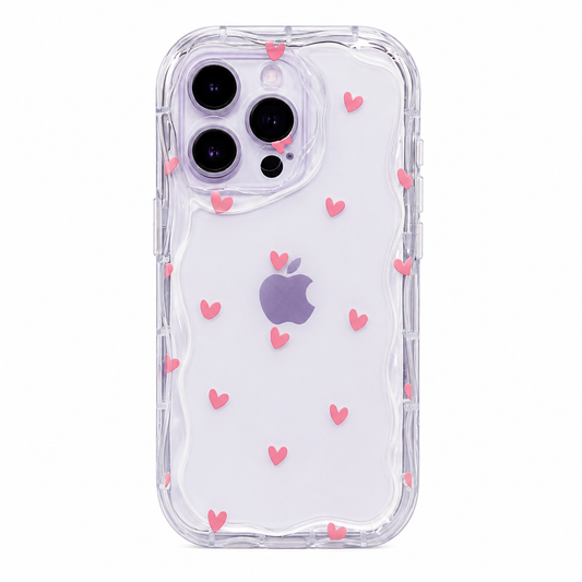 CASE ANTICHOQUE MINI CORAZONES IPH 16 PRO