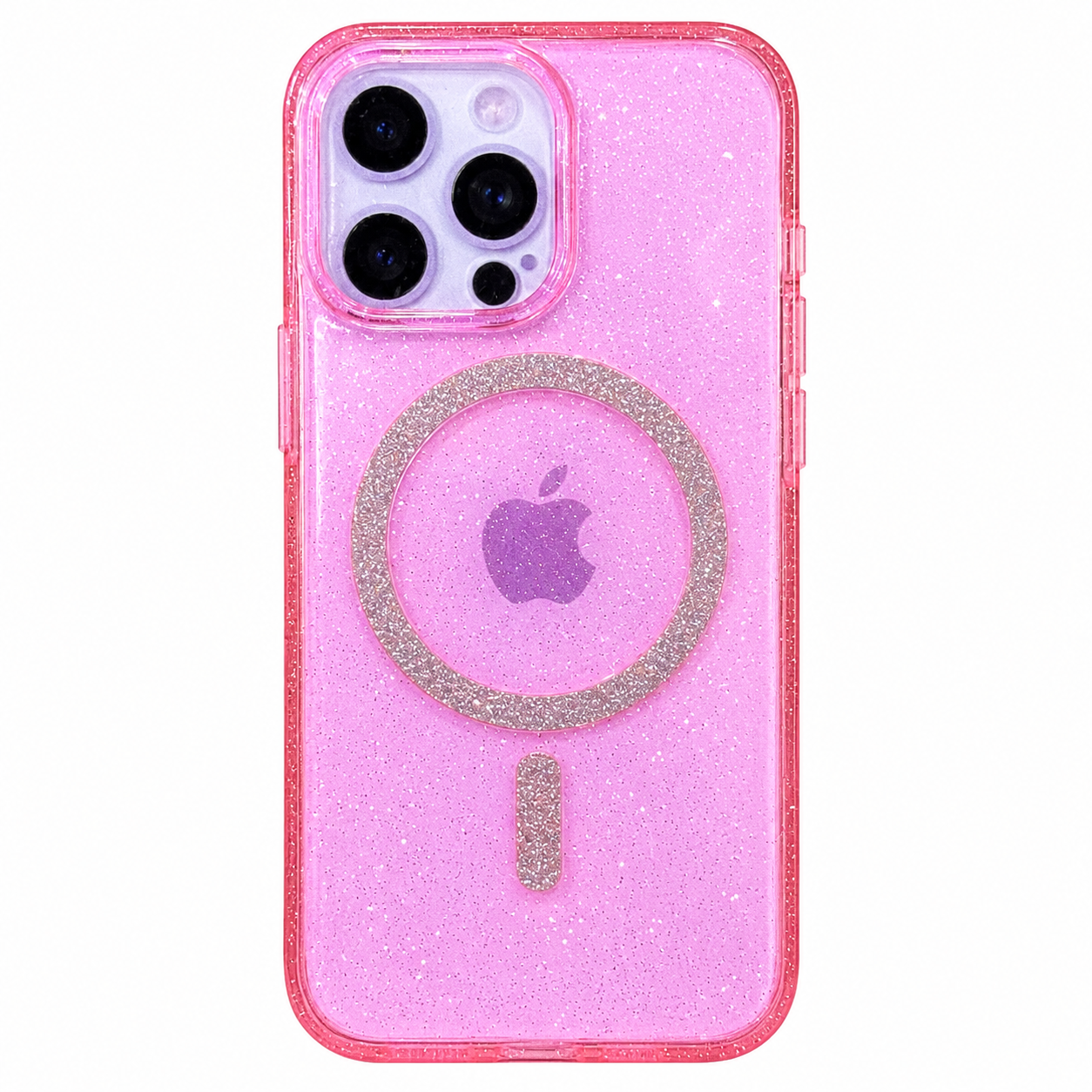 CASE GLITTER ROSA MGS BRILLOS IPH 16 PRO