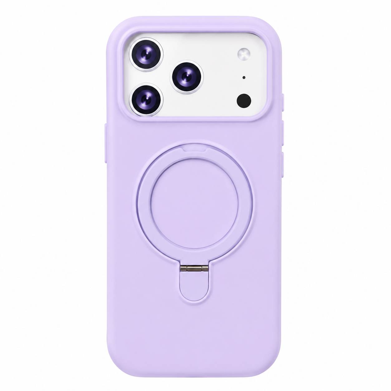 CASE SILICONA ORIGINAL LILA CON MGS Y SOPORTE IPH 17 PRO