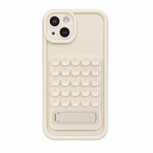 CASE VENTOSA CON SOPORTE BEIGE IPH 13/14/15