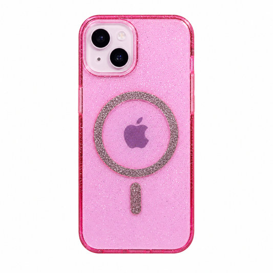 CASE GLITTER ROSA MAGSAFE IPH 13/14/15