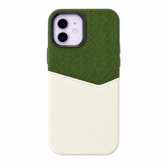 Cuero tejido verde con blanco IPH 11